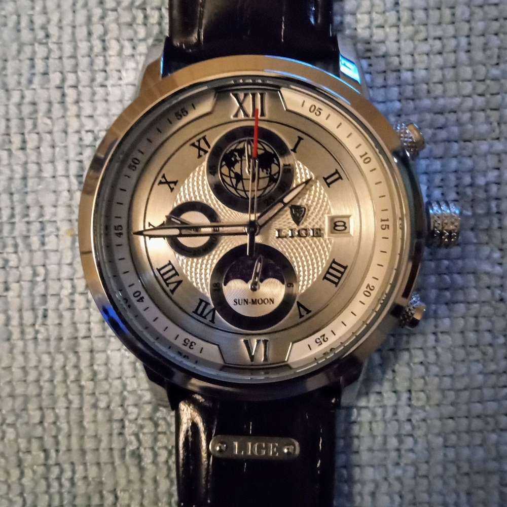 Lige men's quartz wacth